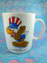 Vintage Olympic Games Swimming Coffee Mug  Papel tea cup w Eagle Uncle S... - $185.64 MXN