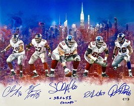 NEW YORK GIANTS SIGNED Autographed 16x20 S.B. CHAMPS PHOTO SEUBERT DIEHL... - $199.99