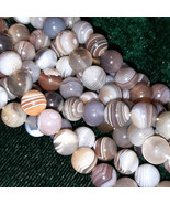 8mm Botswana Agate Round Beads (10) TEN BEADS - $55.59 MXN