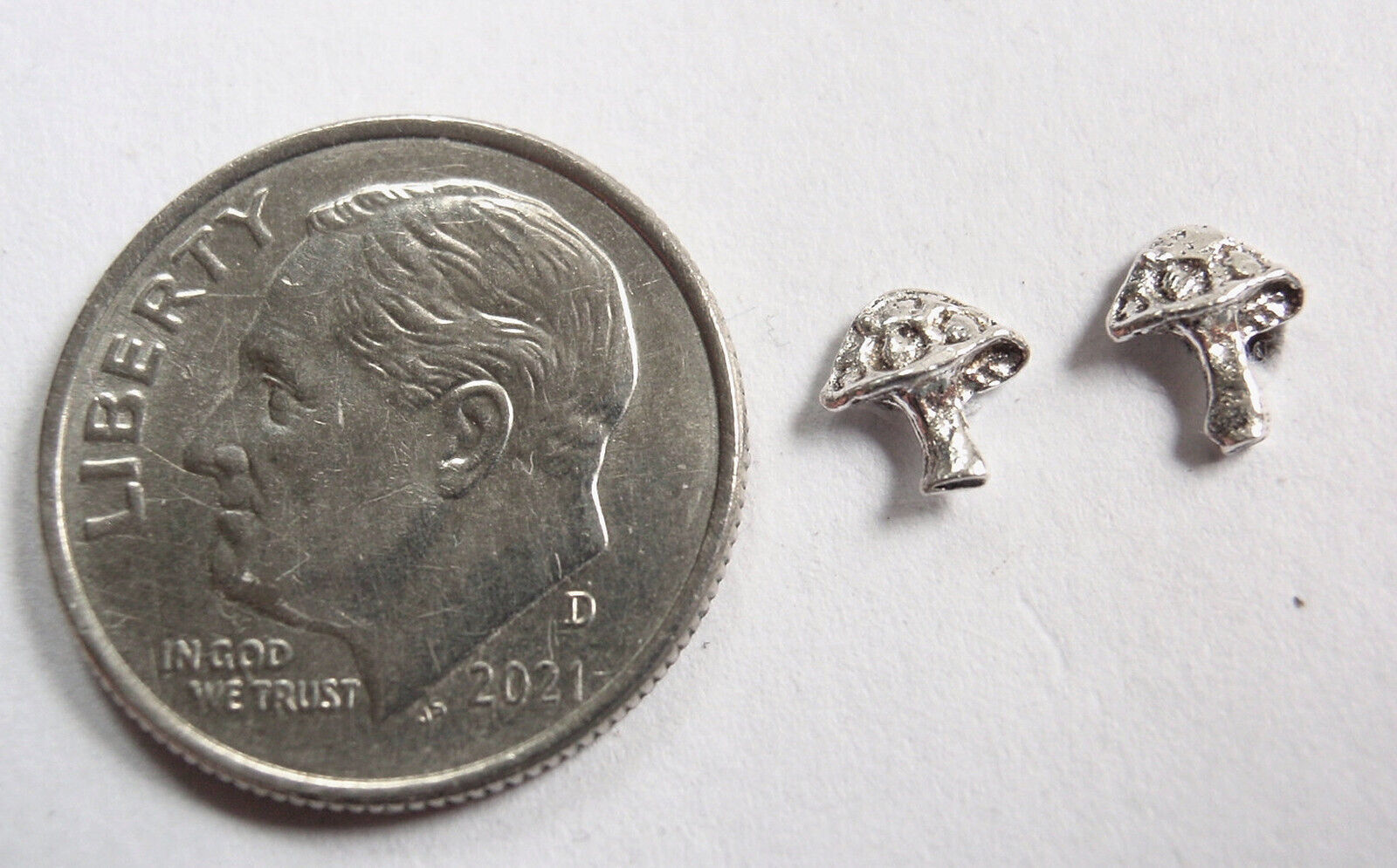 Mushroom Stud Earrings 925 Sterling Silver