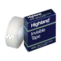 Highland 6200 Invisible Tape, 0.75 Inch x 36 Yards, Matte, Pack of 12 - £21.92 GBP