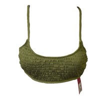 Xhilaration Swim Bikini Top Olive Green NEW Stretch Women Size Large 8-10 Padded - $10.44