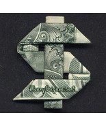 Money Origami DOLLAR SIGN Made with REAL DOLLAR BILL Handmade Cash Art G... - $440.93 MXN+