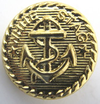 White Stag Shank Button Gold Anchor 7/8&quot; Metal Vintage Blazer Costume   ... - £7.58 GBP