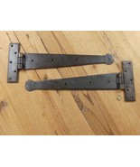 2 PRIMITIVE HAND FORGED IRON HINGE HINGES DOOR CABINET IRON 12&quot; DOORS RO... - $28.99