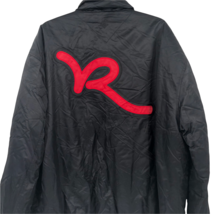 Rocawear Denim Co Embroidered Black Bomber Nylon Jacket Size 3X Roc-a-fella - £96.64 GBP