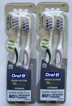 2X Oral-B CrossAction Toothbrush, Soft Bristles, 2 Packs (4 brushes) ~ F... - £15.52 GBP