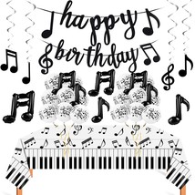 40 Pieces Music Theme Party Decorations Set Include Music Note Latex Balloons Fo - £26.73 GBP
