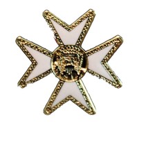 York Rite Maltese Malta Cross Masonic Freemason Lapel Pin - £5.55 GBP