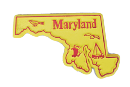 Vintage Rubber Travel Souvenir Fridge Magnet Maryland State. - €8,65 EUR