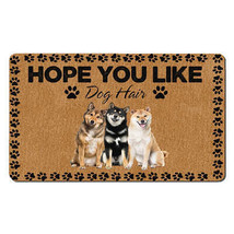 Funny Shiba Inu Dogs Pet Lover Outdoor Doormat Hope You Like Dog Hair Ma... - £31.10 GBP