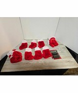 Lot of 12 Mini Christmas Stockings with Ornament Hooks New DIY Craft Party - $20.56 CAD