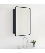 Tehome Surface Mount 16&#39;5X27&#39;5&#39; Black Bathroom Medicine Cabinet With Mir... - £195.12 GBP