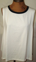 New Womens Nike Swim Womens Tank Cover Mesh Back XL Workout White Run Black Yoga - £38.66 GBP