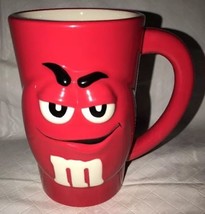 Red M&amp;M M &amp; M Tall Coffee Cappuccino Cup Mug Galerie Candy mm Ceramic - £10.90 GBP