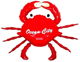 Ocean City Maryland Crab with Googly Eyes Ceramic Fridge Magnet - £5.97 GBP