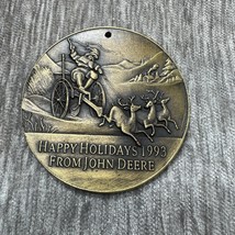 Vintage John Deere Christmas Ornament 1993 Antique Brass Tractor Holiday... - $24.74