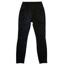 Spyder High Waist Tech Leggings Compression Pants Womens S Black Chafe Resistant - £11.30 GBP