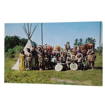 Postcard Group Of Chippewa Indian Dancers Wa-Swa-Con Indian Dance Team Wisconsin - £10.62 GBP