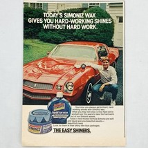 Vintage 1980 Simoniz Wax Chevy Camaro Magazine Print Ad Full Color 8&quot; x ... - $6.62