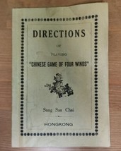 Directions Of Playing Chinese Game Of Four Winds Sung San Cahi Hongkong 1920s - £46.92 GBP