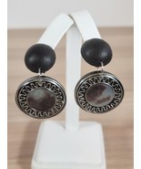 Draper&#39;s And Damon&#39;s Black and Stone Clip On Statement Earrings - £7.30 GBP