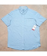 NWT Chaps Seacoast Wash Sky Blue 100% Cotton Comfort Button Shirt - Mens... - $22.95