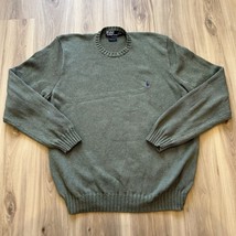 Vintage Ralph Lauren Polo Green Crewneck Sweater Size XXL 100% Cotton He... - $548.80 MXN
