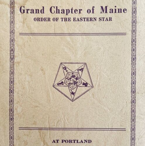 Primary image for Order Of The Eastern Star 1941 Masonic Maine Grand Chapter Vol XVI PB Book E47