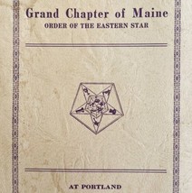 Order Of The Eastern Star 1941 Masonic Maine Grand Chapter Vol XVI PB Bo... - $29.99