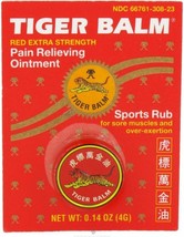 Red Extra Strength Pain Relieving Ointment, Tiger Balm, 0.14 oz - £4.24 GBP