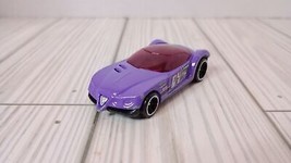 Vintage 2002 Hot Wheels Golden Arrow Purple DieCast Car White Line Rim #04 - £2.36 GBP