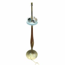 Mcm Mi Siècle Moderne Noyer &amp; Laiton Lampe Par Laurel 1960 - $402.39