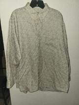 Jhane Barnes Long Sleeves Dress Shirt Men Size Large Japan Fabric  Beige.  - £17.35 GBP