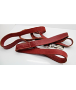 Leather Dog Leash Red 6 ft Long 7/8&quot; Wide for Medium To Large Dog Sturdy - £14.70 GBP