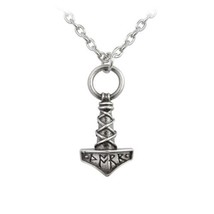 Alchemy Gothic P696 Thor&#39;s Hammer Amulet Norse Strength Healing Pendant Necklace - £20.59 GBP