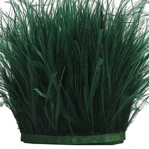 Blackish Green Ostrich Feathers Trim Sewing Fringe 2Yard 4-6Inch For Diy... - £21.88 GBP