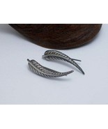 Leaf Texture Climber Earrings 925 Sterling Silver, Handmade Ear Crawler ... - £11.79 GBP