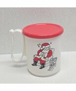 Tupperware Vintage Sleeping Santa Christmas Mug with Lid / Coaster 3103A - €9,28 EUR