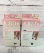 2 Pairs Vintage JOBST Women's Casual Knee High Compression Socks, Small White - $34.64