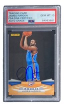 James Harden Signed Slabbed 2009 Panini #353 Rookie Card PSA/DNA Gem MT 10 - £390.06 GBP