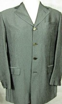 Lebole Uomo Gray Bocchese Crepe Silk Blend 4Button Sport Coat Italy 40L - $40.39
