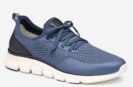 JOHNSTON &amp; MURPHY SIZE 12 M NAVY AMHERST KNIT LUG SOLE FASHION SNEAKER SHOE - $69.20