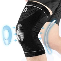 Knee Brace for Men Women, Professional Knee Compression Sleeve (Black,Size:XL) - £12.36 GBP