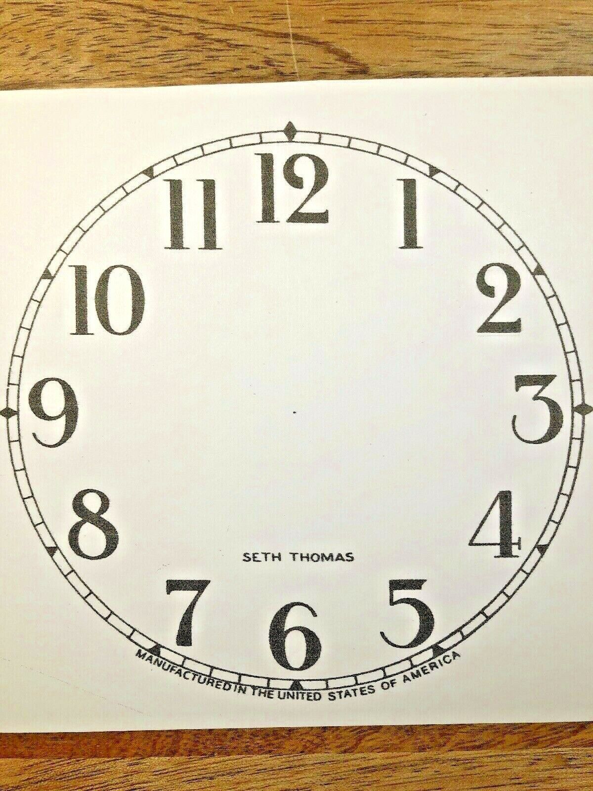 4 7/8&quot; Seth Thomas Clock Replacement Paper Dial             (Lot 151) - $6.98