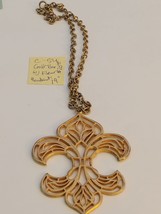 19&quot; Gold Tone Necklace with Fleur Pendant - $20.00