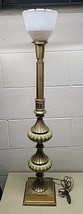 Mid Century Modern 37&quot; Brass Ornate table Floor Lamp Beautiful WORKS GRE... - $289.89