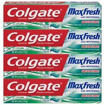 Colgate Max Fresh Whitening Toothpaste Breath Strips, Clean Mint, 6oz (4 Pack) - £14.22 GBP