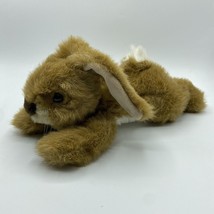 VTG Fiesta 12&quot; Natural Laydown Bunny Stuffed Animal Plush Realistic Rabbit E3591 - £12.41 GBP