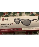 2 Bundle New Original AG-F310 Cinema 3D Glasses For LG LCD 3D 2 Pair Black Specs
